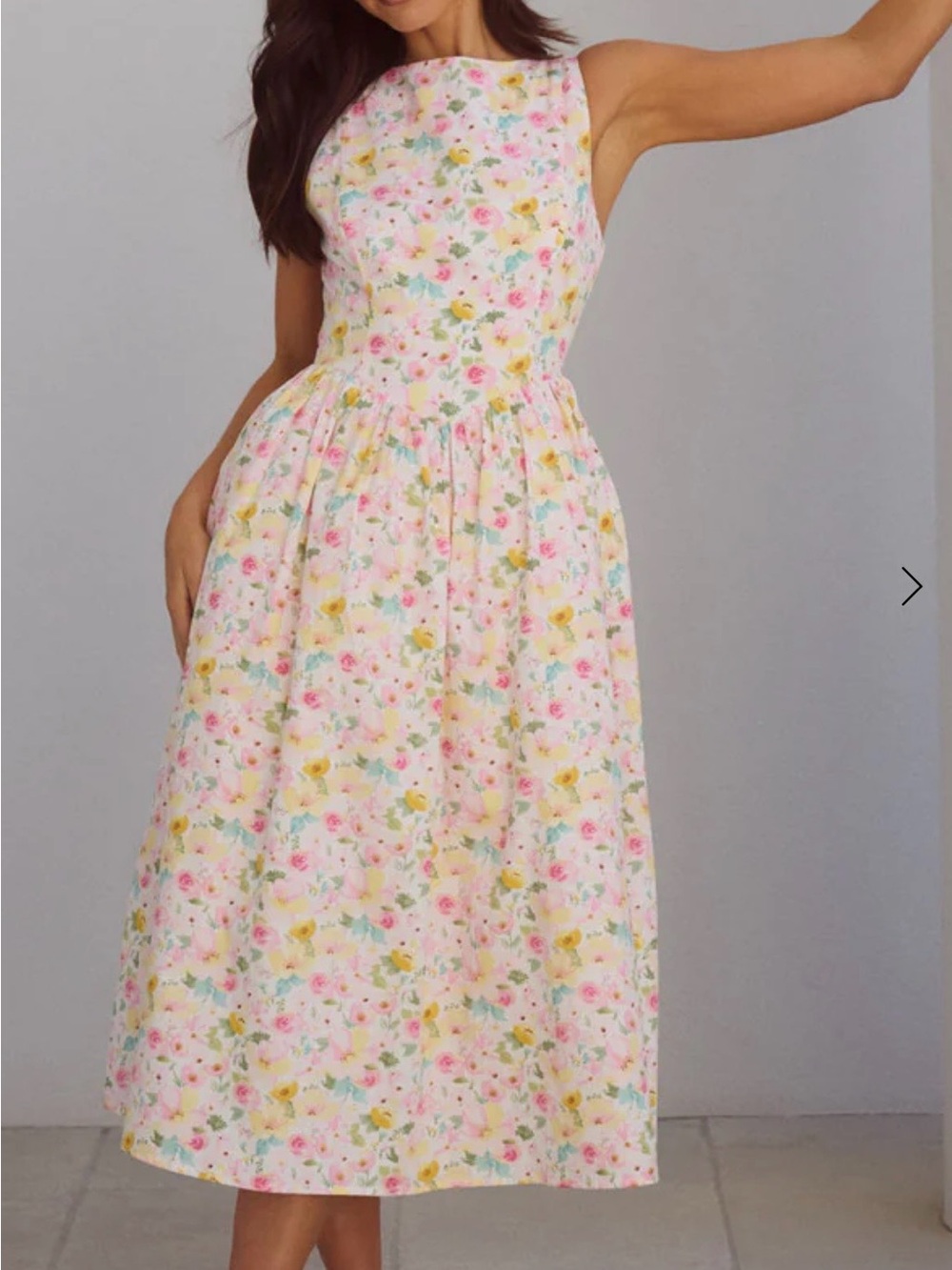 NWT Hello Molly Floral Sleeveless Midi Dress